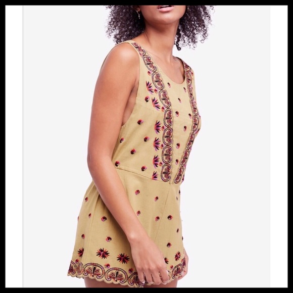 FREE PEOPLE MARGARITA SLEEVELESS ROMPER - Picture 2 of 3